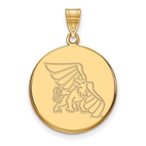 10k Yellow Gold Missouri Western State Large Disc Pendant